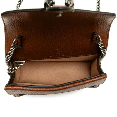 Pre-owned Gucci Blue Brown Denim Leather Shoulder Bag () In Blue, Brown
