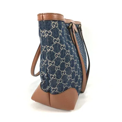 Pre-owned Gucci Blue Denim Tote Bag ()