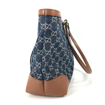 Pre-owned Gucci Blue Denim Tote Bag ()