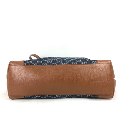 Pre-owned Gucci Blue Denim Tote Bag ()