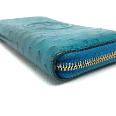 Pre-owned Gucci Blue Other Long Wallet (bi-fold) ()