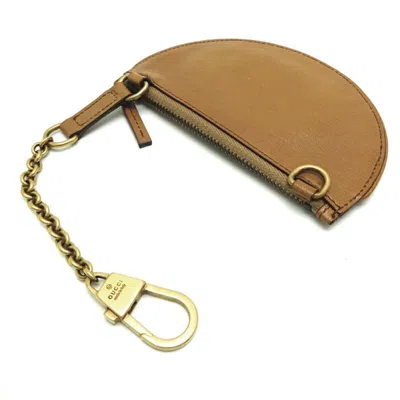 Pre-owned Gucci Brown Camel Leather Coin Purse/coin Case () In Brown, Camel
