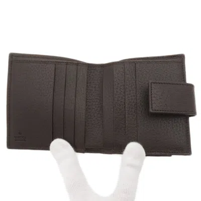 Pre-owned Gucci Brown Canvas Leather Wallet (bi-fold) ()