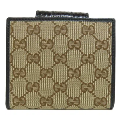 Pre-owned Gucci Brown Canvas Wallet (bi-fold) ()