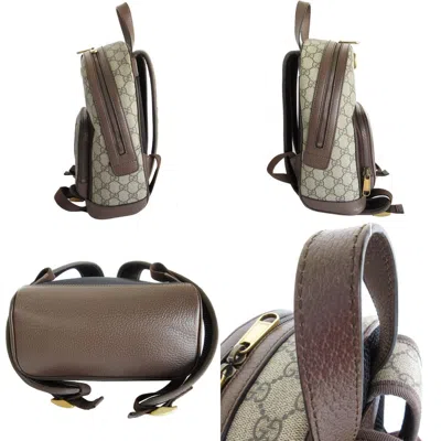 Pre-owned Gucci Brown Gg Supreme Backpack ()