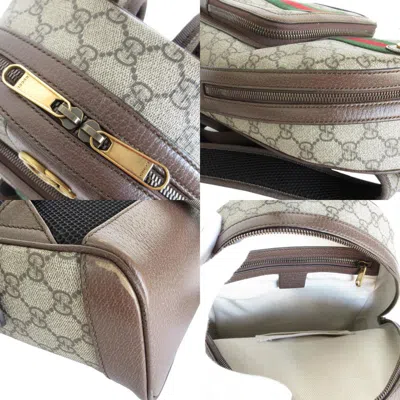 Pre-owned Gucci Brown Gg Supreme Backpack ()