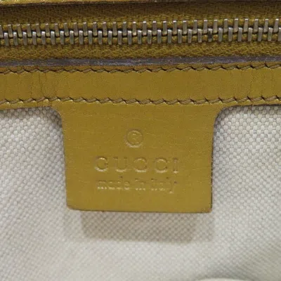 Pre-owned Gucci Brown Gold Canvas Leather Tote Bag () In Brown, Gold