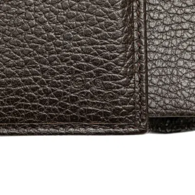 Pre-owned Gucci Brown Leather Wallet (bi-fold) ()
