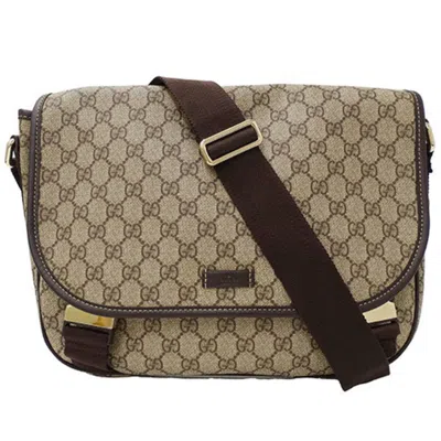 Pre-owned Gucci Brown Pvc Messenger Bag Shoulder Bag ()