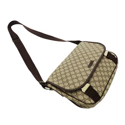 Pre-owned Gucci Brown Pvc Messenger Bag Shoulder Bag ()