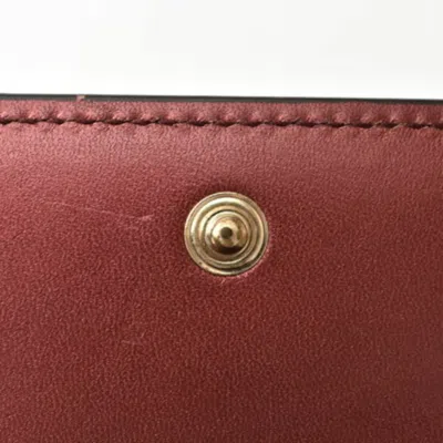 Pre-owned Gucci Burgundy Patent Leather Long Wallet (bi-fold) ()