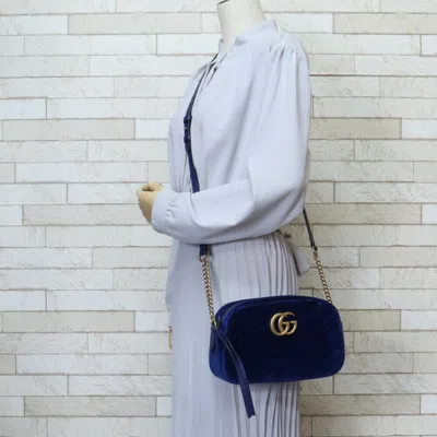 Pre-owned Gucci Daily Blue Shoulder Bag ()