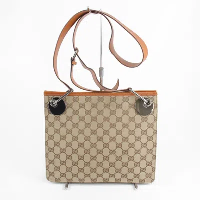 Pre-owned Gucci Gg Canvas Beige Gg Canvas Shoulder Bag ()