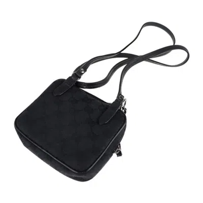 Pre-owned Gucci Gg Canvas Black Gg Canvas Handbag Pochette Shopping Bag Shoulder Bag Tote Bag ()