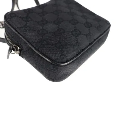 Pre-owned Gucci Gg Canvas Black Gg Canvas Handbag Pochette Shopping Bag Shoulder Bag Tote Bag ()