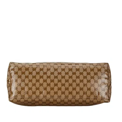 Pre-owned Gucci Gg Crystal Beige Leather Shoulder Bag ()