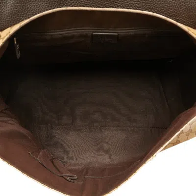 Pre-owned Gucci Gg Crystal Beige Leather Shoulder Bag ()