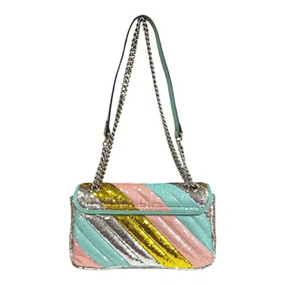 Pre-owned Gucci Gg Marmont Multi-color Spangles Shoulder Bag ()