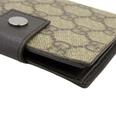 Pre-owned Gucci Gg Supreme Beige Gg Plus Leather Wallet (bi-fold) ()