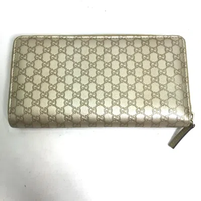 Pre-owned Gucci Gold Leather Long Wallet (bi-fold) ()