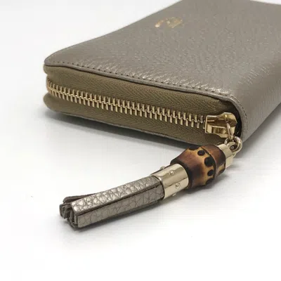 Pre-owned Gucci Gold Leather Long Wallet (bi-fold) ()