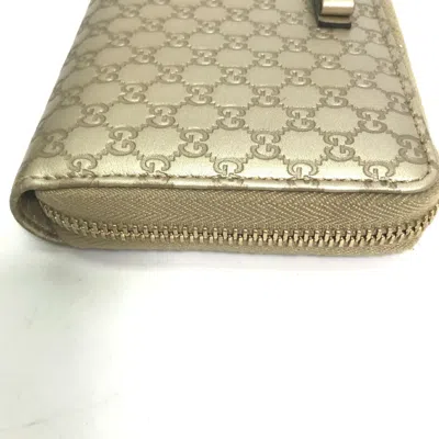 Pre-owned Gucci Gold Leather Long Wallet (bi-fold) ()