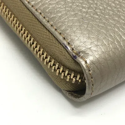 Pre-owned Gucci Gold Leather Long Wallet (bi-fold) ()
