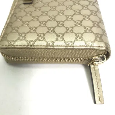 Pre-owned Gucci Gold Leather Long Wallet (bi-fold) ()