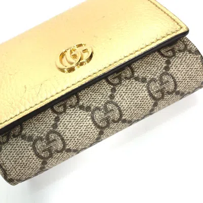 Pre-owned Gucci Gold Leather Wallet (bi-fold) ()