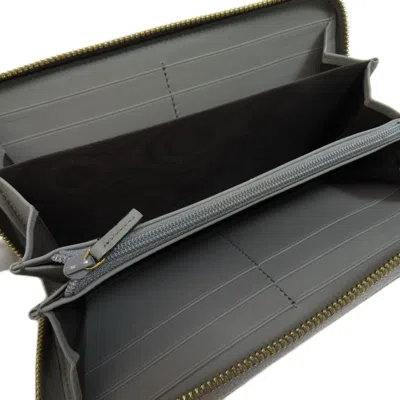 Pre-owned Gucci Gray Leather Long Wallet (bi-fold) ()