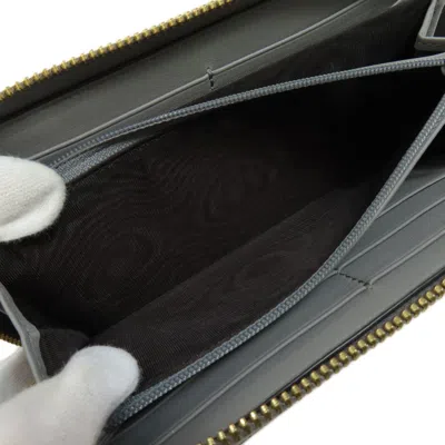 Pre-owned Gucci Gray Leather Long Wallet (bi-fold) ()