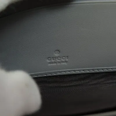 Pre-owned Gucci Gray Leather Long Wallet (bi-fold) ()