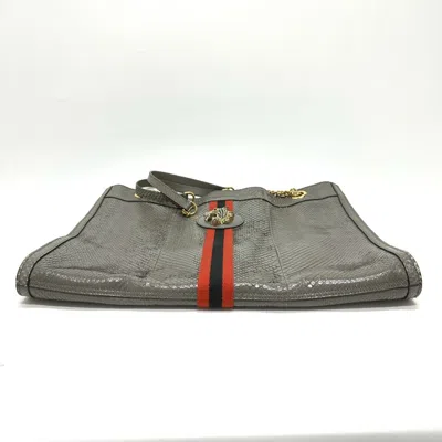 Pre-owned Gucci Gray Leather Tote Bag ()