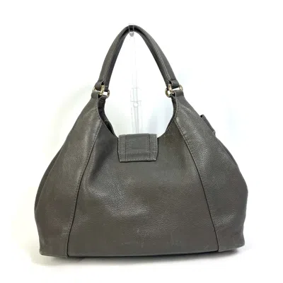 Pre-owned Gucci Gray Leather Tote Bag ()