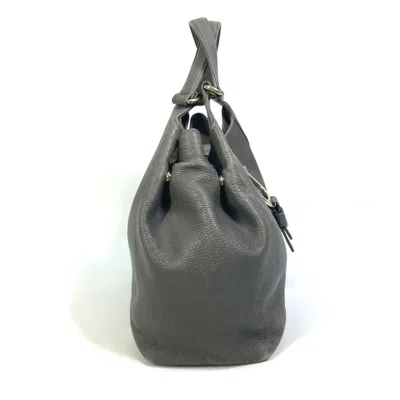 Pre-owned Gucci Gray Leather Tote Bag ()