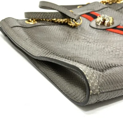 Pre-owned Gucci Gray Leather Tote Bag ()