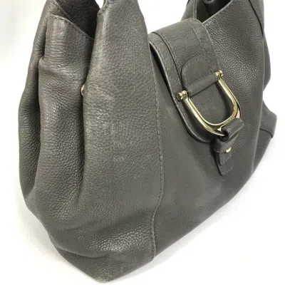 Pre-owned Gucci Gray Leather Tote Bag ()