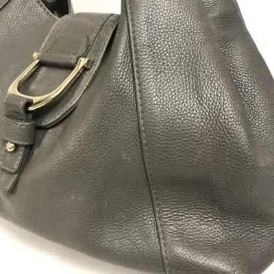 Pre-owned Gucci Gray Leather Tote Bag ()