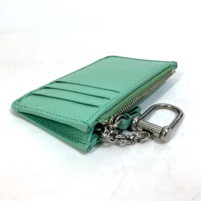 Pre-owned Gucci Green Leather Coin Purse/coin Case ()
