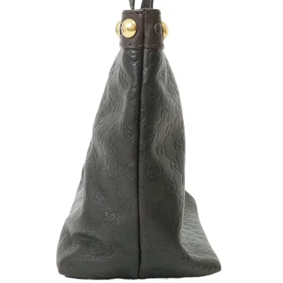 Pre-owned Gucci Ssima Brown Leather Shoulder Bag Tote Bag ()
