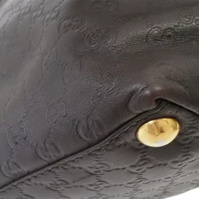 Pre-owned Gucci Ssima Brown Leather Shoulder Bag Tote Bag ()