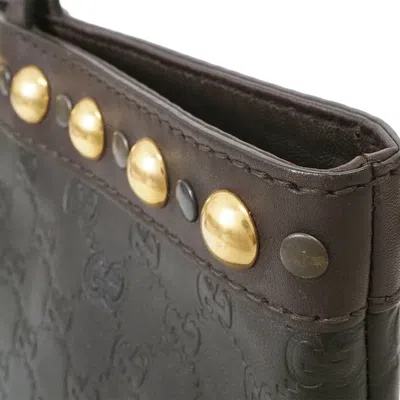 Pre-owned Gucci Ssima Brown Leather Shoulder Bag Tote Bag ()