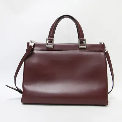 Pre-owned Gucci Horsebit Bordeaux Handbag Shoulder Bag ()