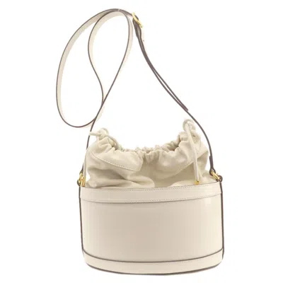 Pre-owned Gucci Horsebit White Leather Tote Bag ()