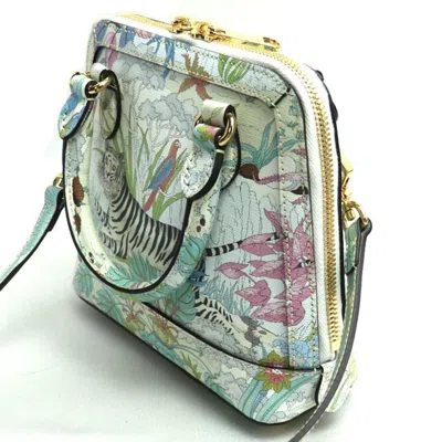 Pre-owned Gucci Horsebit Multi-color White Leather Shoulder Bag () In Multi-color, White