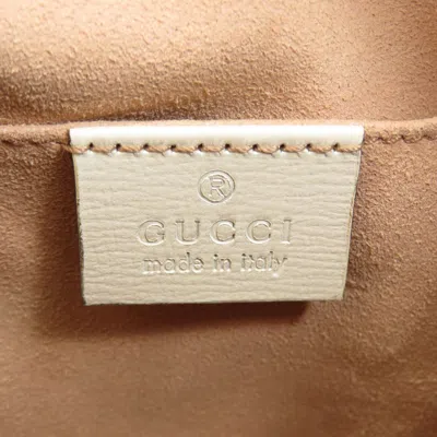 Pre-owned Gucci Horsebit White Leather Tote Bag ()