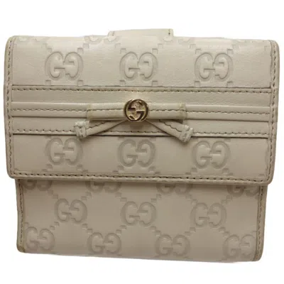 Pre-owned Gucci Ivory Leather Wallet (bi-fold) ()