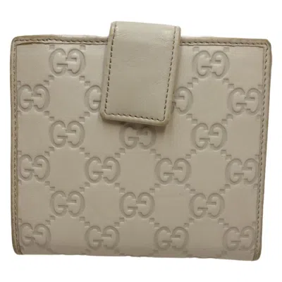 Pre-owned Gucci Ivory Leather Wallet (bi-fold) ()
