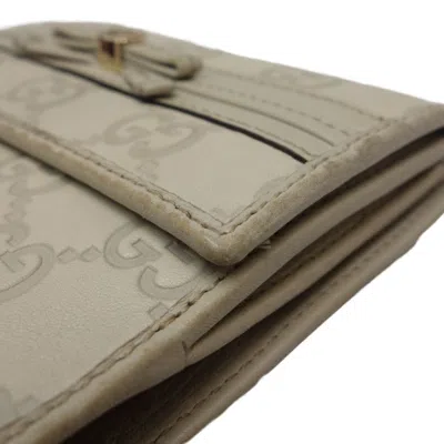 Pre-owned Gucci Ivory Leather Wallet (bi-fold) ()