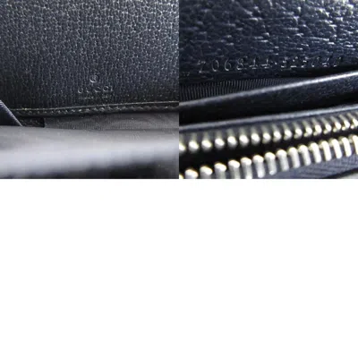 Pre-owned Gucci Navy Gg Supreme Long Wallet (bi-fold) ()